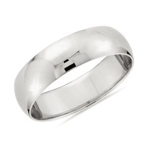 Classic Wedding Ring in 14k White Gold (6mm)