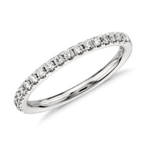 Riviera Pave Diamond Ring in 14k White Gold (1/4 ct. tw.)