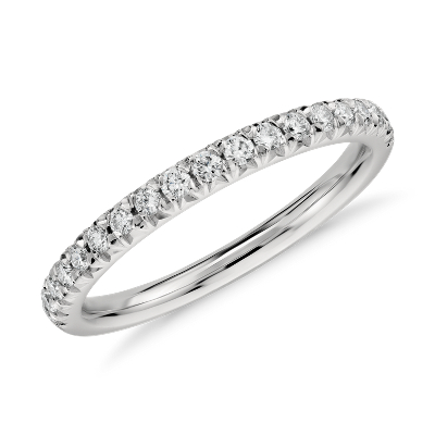 French Pave Diamond Ring in Platinum (1/4 ct. tw.)