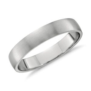 Matte Classic Wedding Ring in Platinum (4mm)