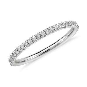 Riviera Petite Micropave Diamond Eternity Ring in Platinum (1/4 ct. tw.)
