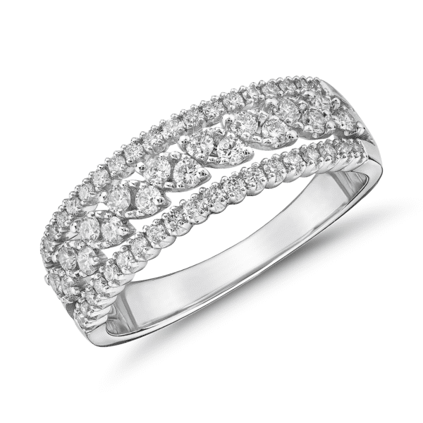 Diamond Triple-Row Marquise-Shaped Fashion Ring (1/2 ct. tw.)
