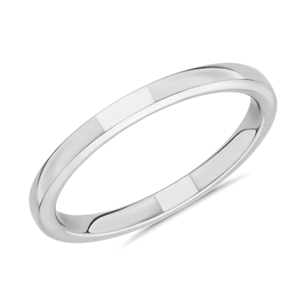 Skyline Comfort Fit Wedding Ring in Platinum (2mm)