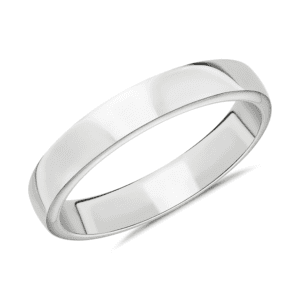 Skyline Comfort Fit Wedding Ring in 14k White Gold (4mm)