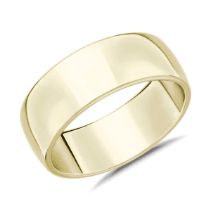 Skyline Comfort Fit Wedding Ring in 14k Yellow Gold (8mm)