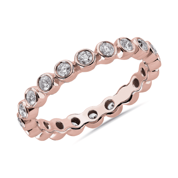 Bezel-Set Diamond Eternity Ring in 14k Rose Gold (1/2 ct. tw.)