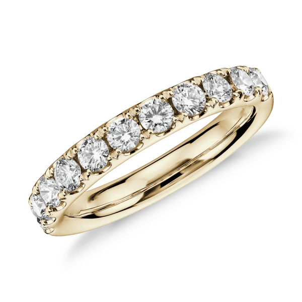 Riviera Pave Diamond Ring in 18k Yellow Gold (3/4 ct. tw.)