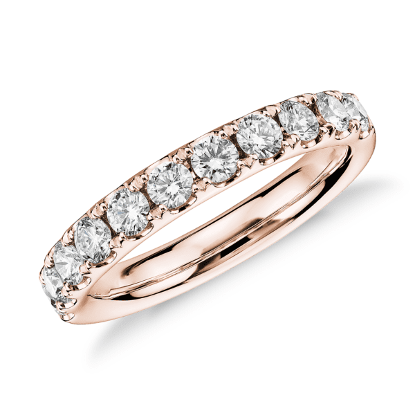 Riviera Pave Diamond Ring in 14k Rose Gold (3/4 ct. tw.)