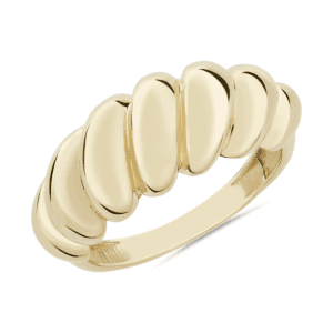 Twisted Dome Ring in 14k Italian Yellow Gold