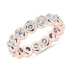 Bezel-Set Diamond Eternity Ring in 14k Rose Gold (2 ct. tw.)