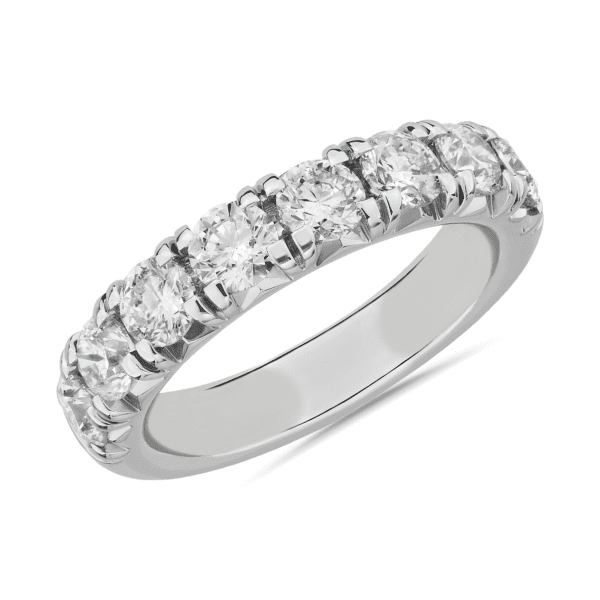 French Pave Diamond Ring in 14k White Gold (2 ct. tw.)