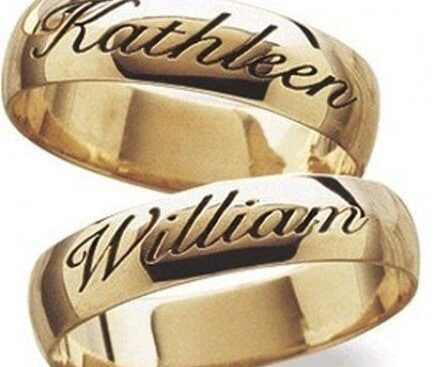 Wedding Rings With name